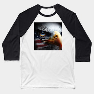 USA, Bald Eagle, America, American Flag, Baseball T-Shirt